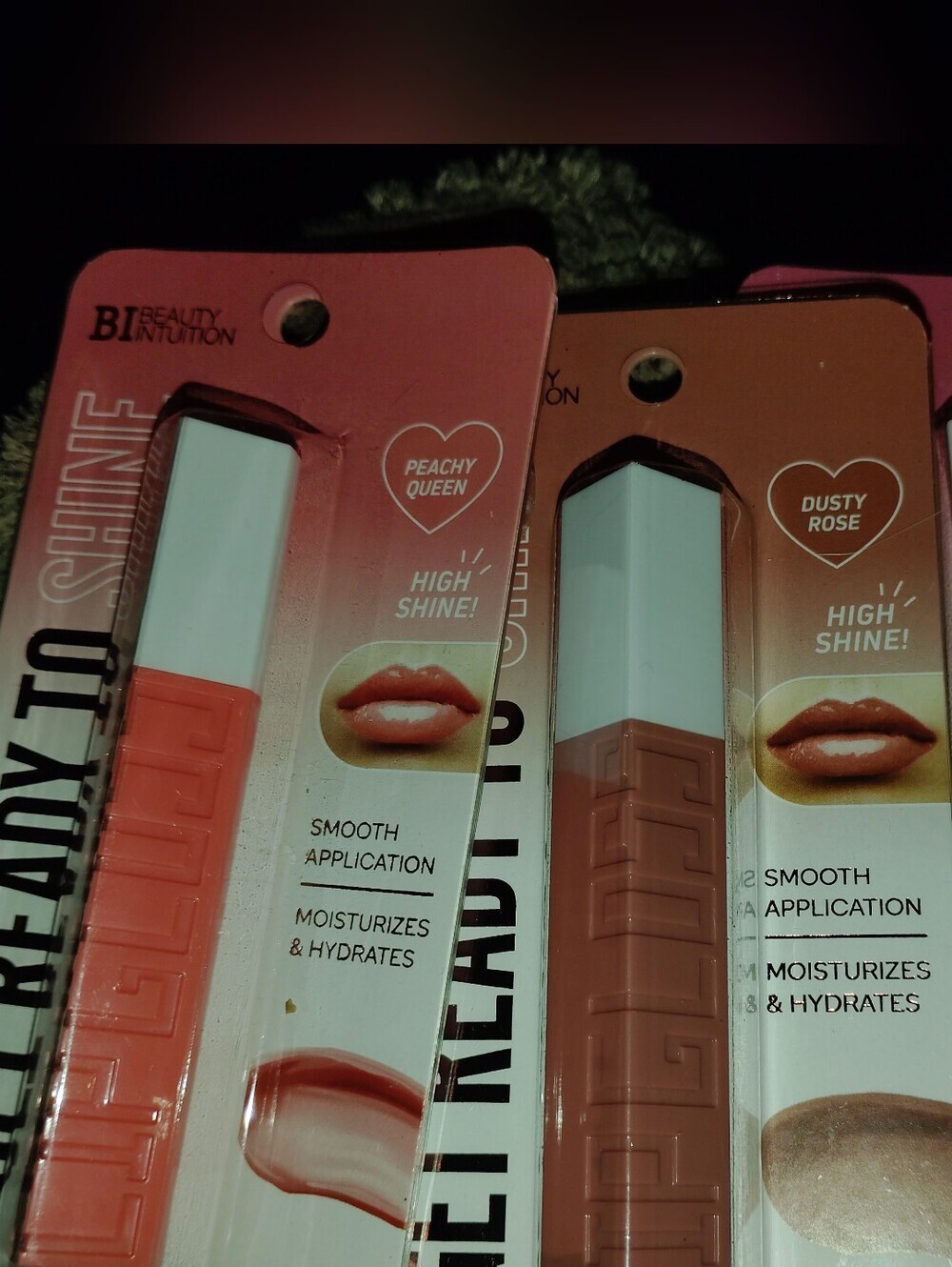 Lip Gloss 3 Piece Set Duo Peachy And Dusty Rose Brand New Women's